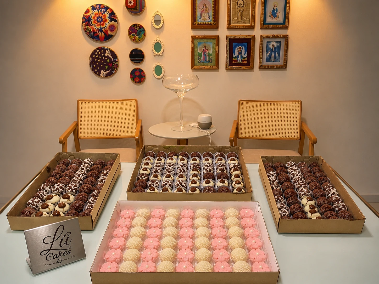 mesa com doces